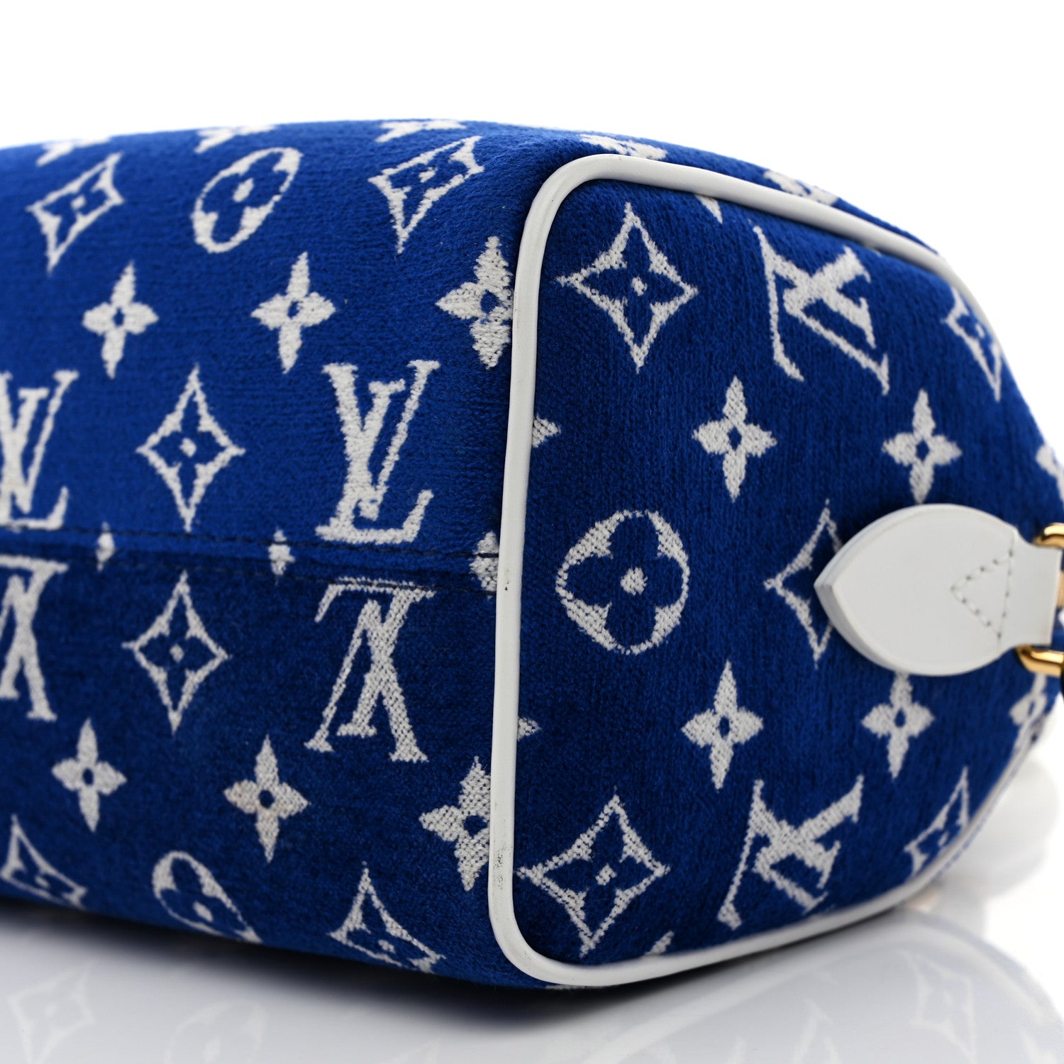 Louis Vuitton Jacquard Velvet Monogram LV Match Speedy Bandouliere 20 Blue 8 of 9