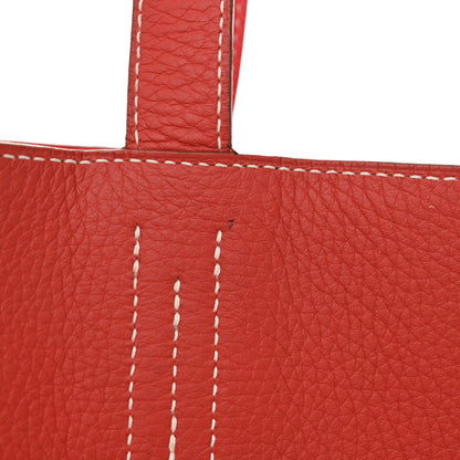 Hermes Taurillon Clemence Double Sens Reversible Tote 36 Sanguine Rose Jaipur 21 of 21