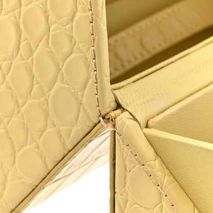 Bottega Veneta Calfskin Crocodile Embossed Daisey Box Clutch Yellow 12 of 12