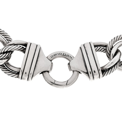 David Yurman Sterling Silver Double Curb Link Necklace 4 of 5