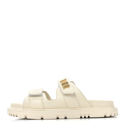 Christian Dior Lambskin Dioract 10mm Sandals 36 Off White 1 of 8