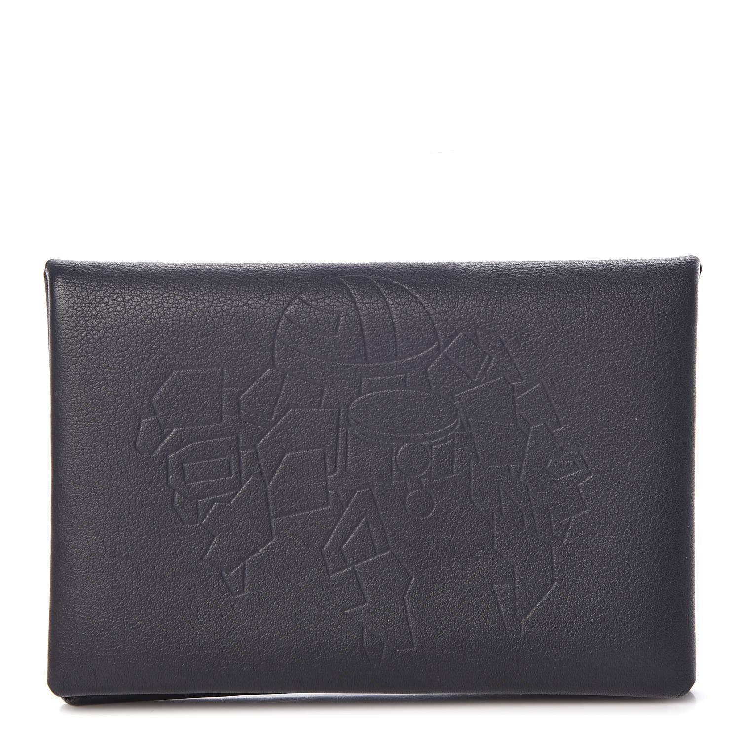 Hermes Evercolor Calvi Robot Card Case Bleu Indigo 1 of 7