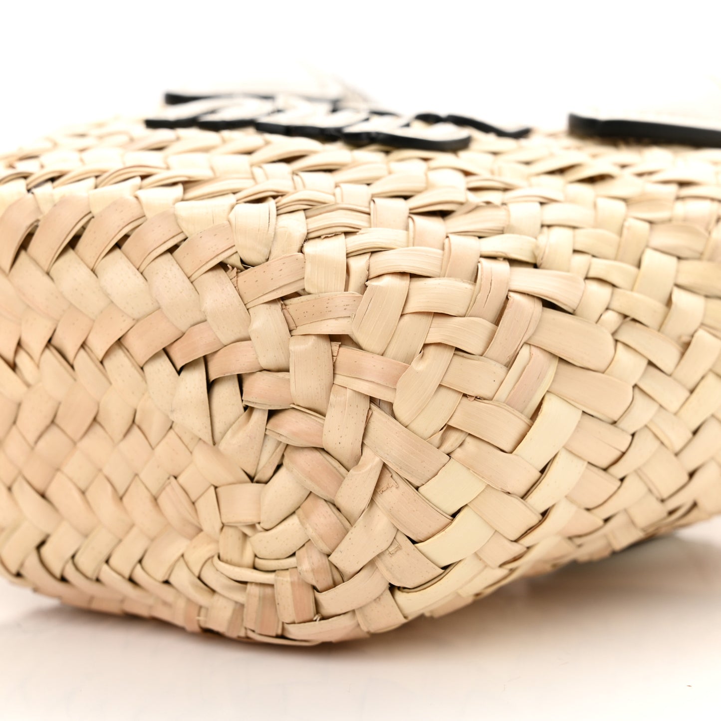Palmetto Logo Tote Basket Natural White