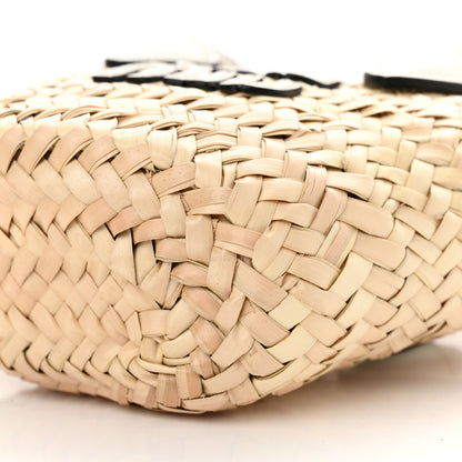 Miu Miu Palmetto Logo Tote Basket Natural White 10 of 10