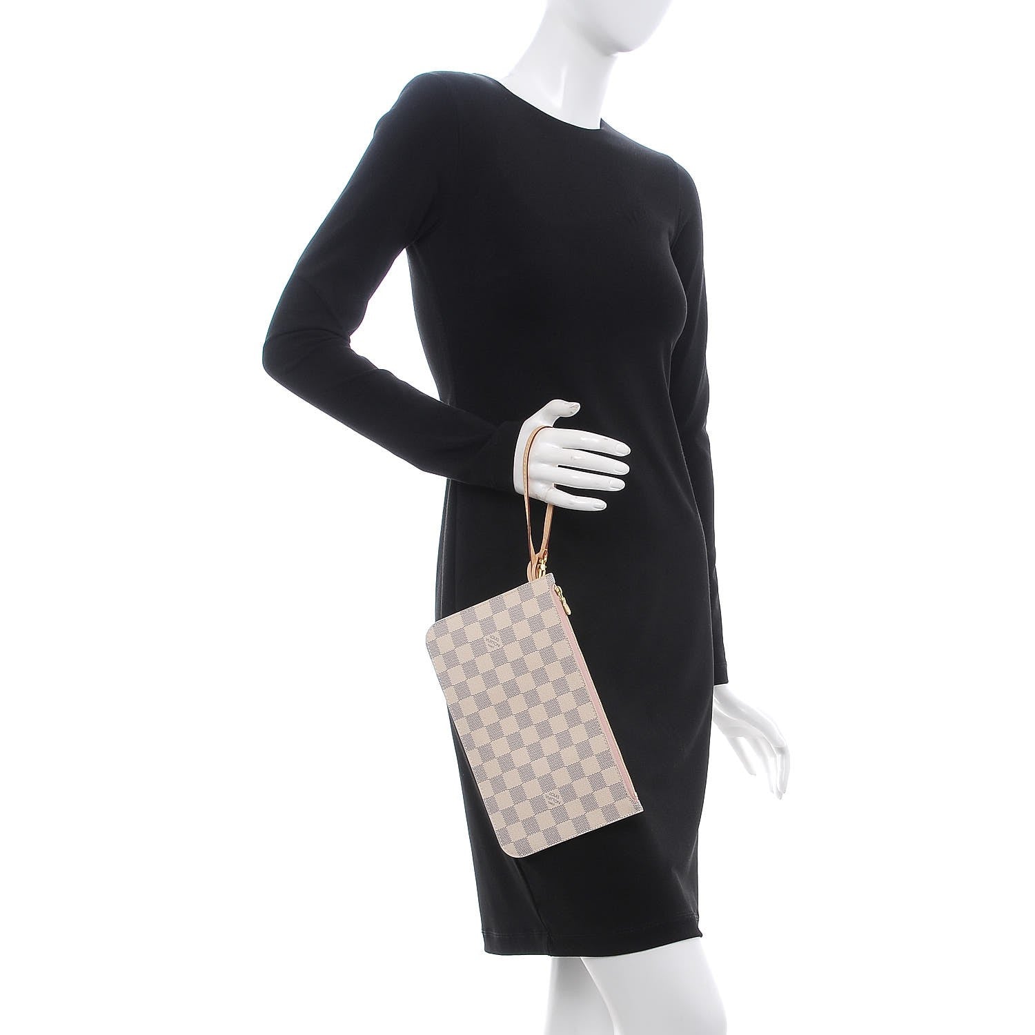 Louis Vuitton Damier Azur Neverfull MM GM Pochette Rose Ballerine 2 of 8