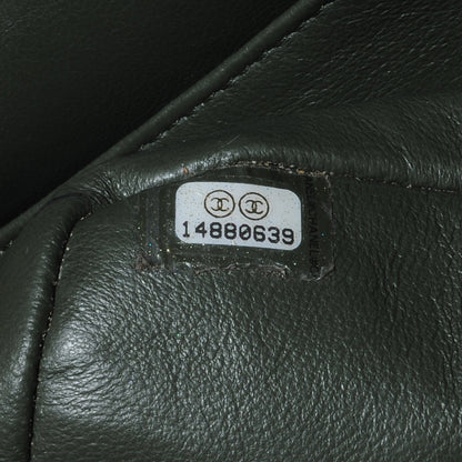 Chanel Caviar Maxi Double Flap Dark Green 8 of 8