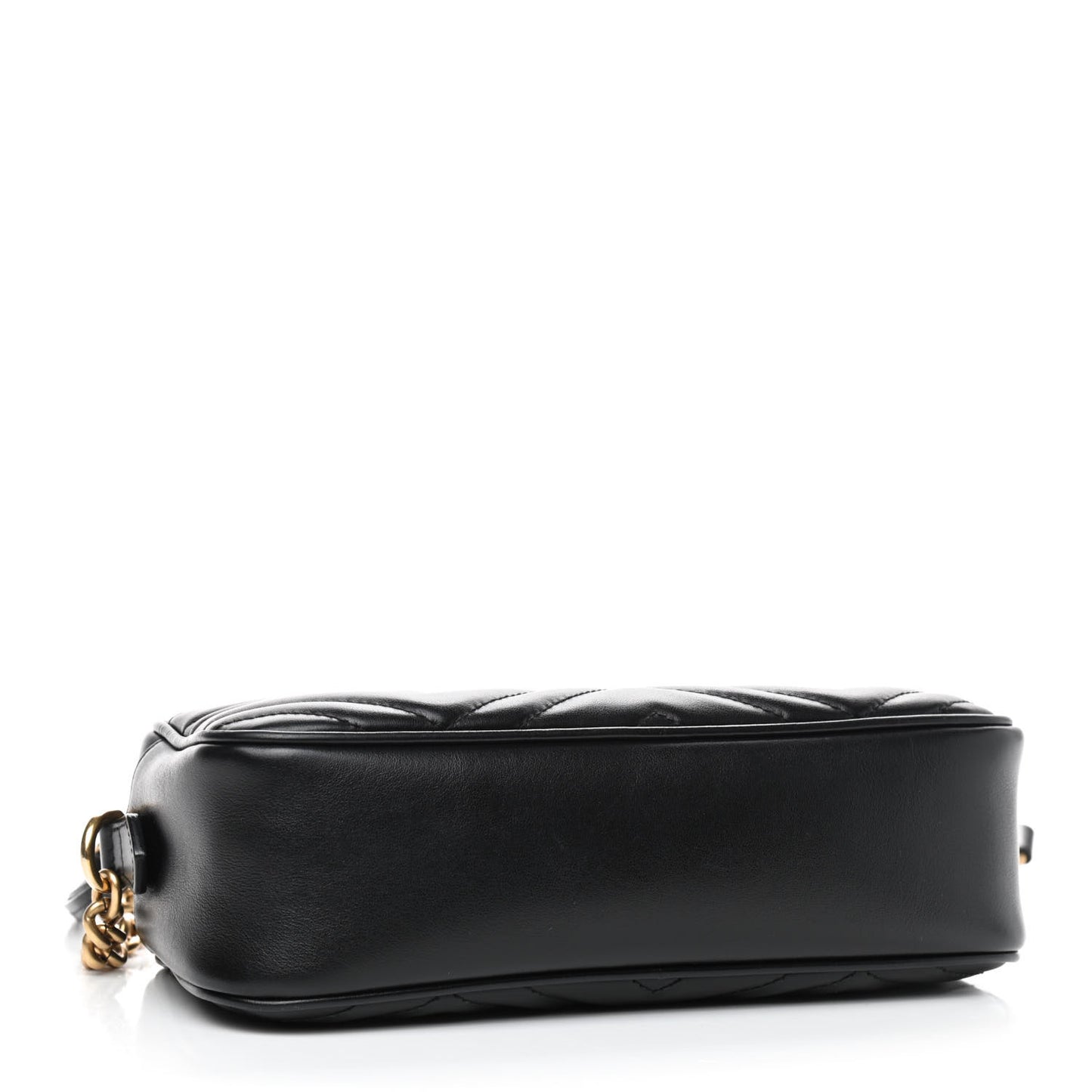 Calfskin Matelasse Small GG Marmont Chain Shoulder Bag Black