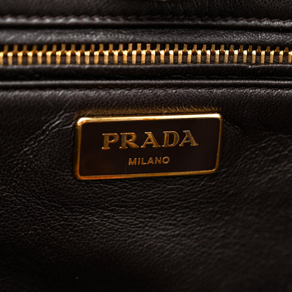 Prada Cavallino Leopard Print Twin Pocket Tote Miele Moro 6 of 13
