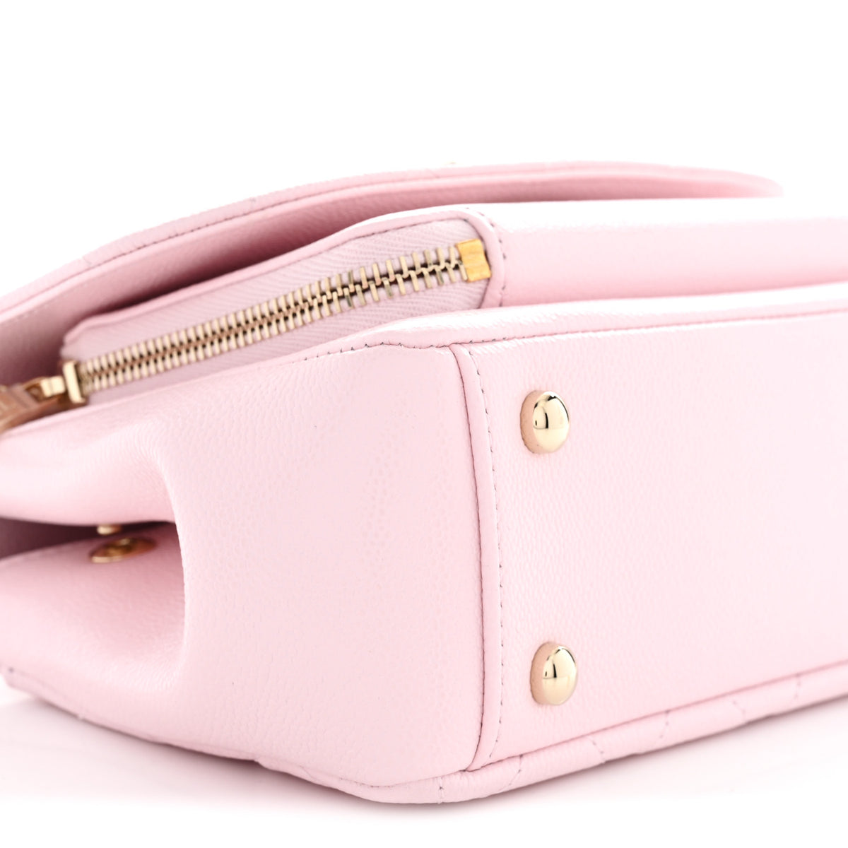 Caviar Quilted Small Business Affinity Flap Light Pink