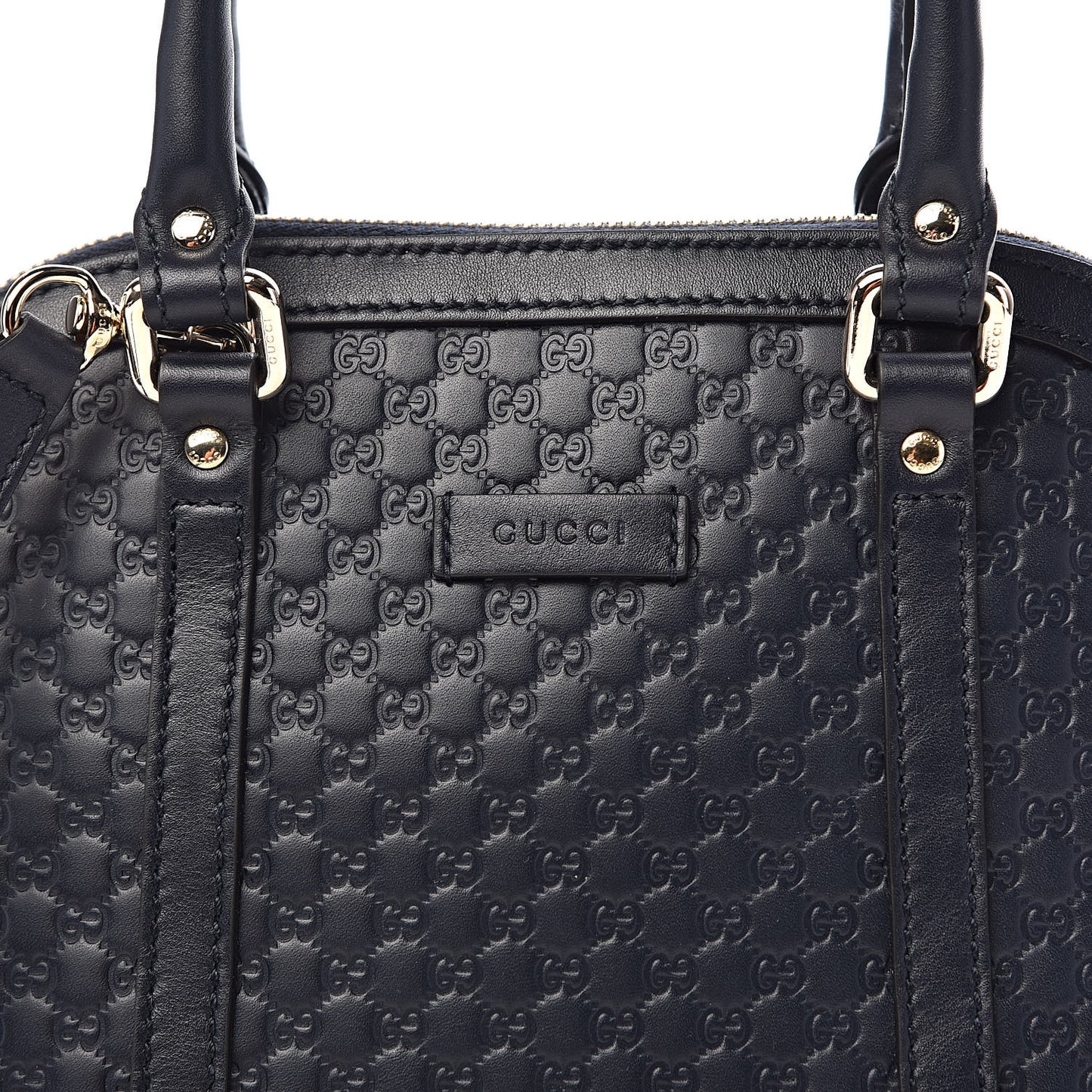 Soft Microguccissima Mini Dome Bag Blue