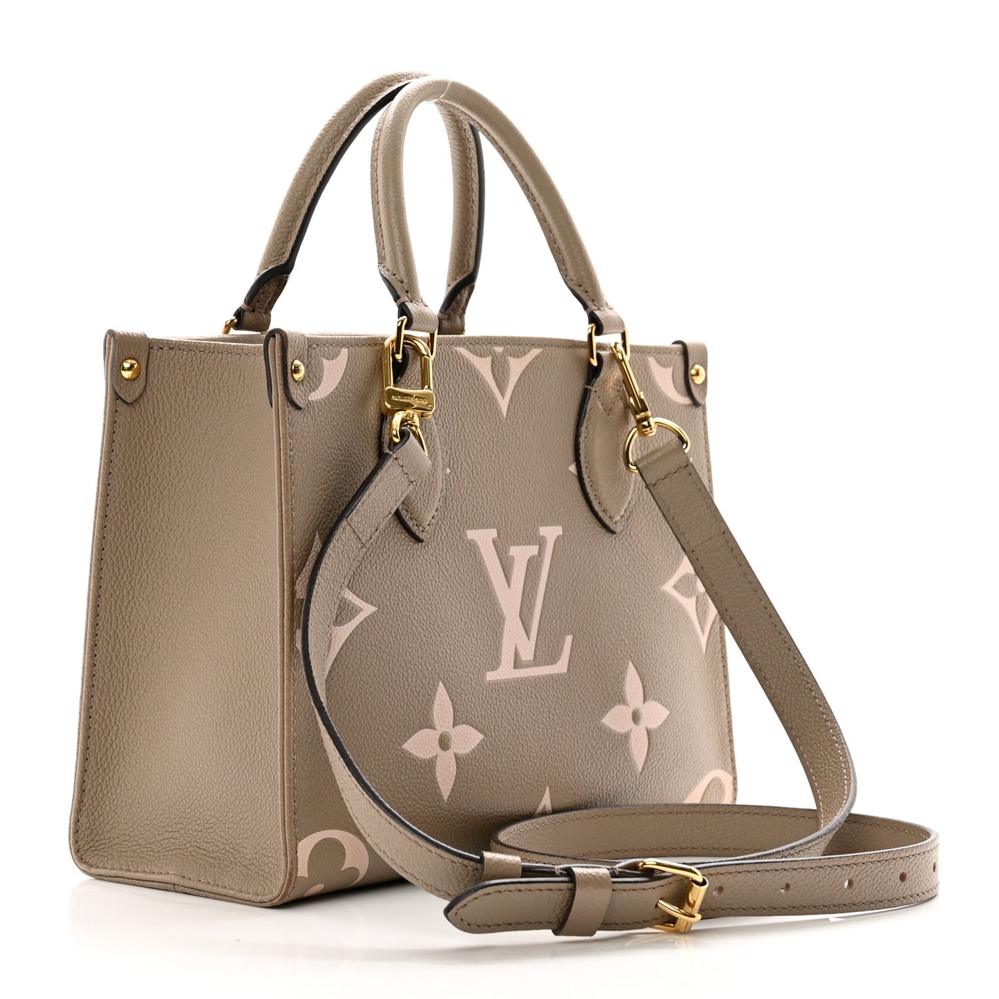 LOUIS VUITTON Empreinte Monogram Giant Onthego PM Tourterelle Creme
