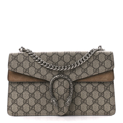Gucci GG Supreme Monogram Small Dionysus Shoulder Bag Taupe 1 of 12
