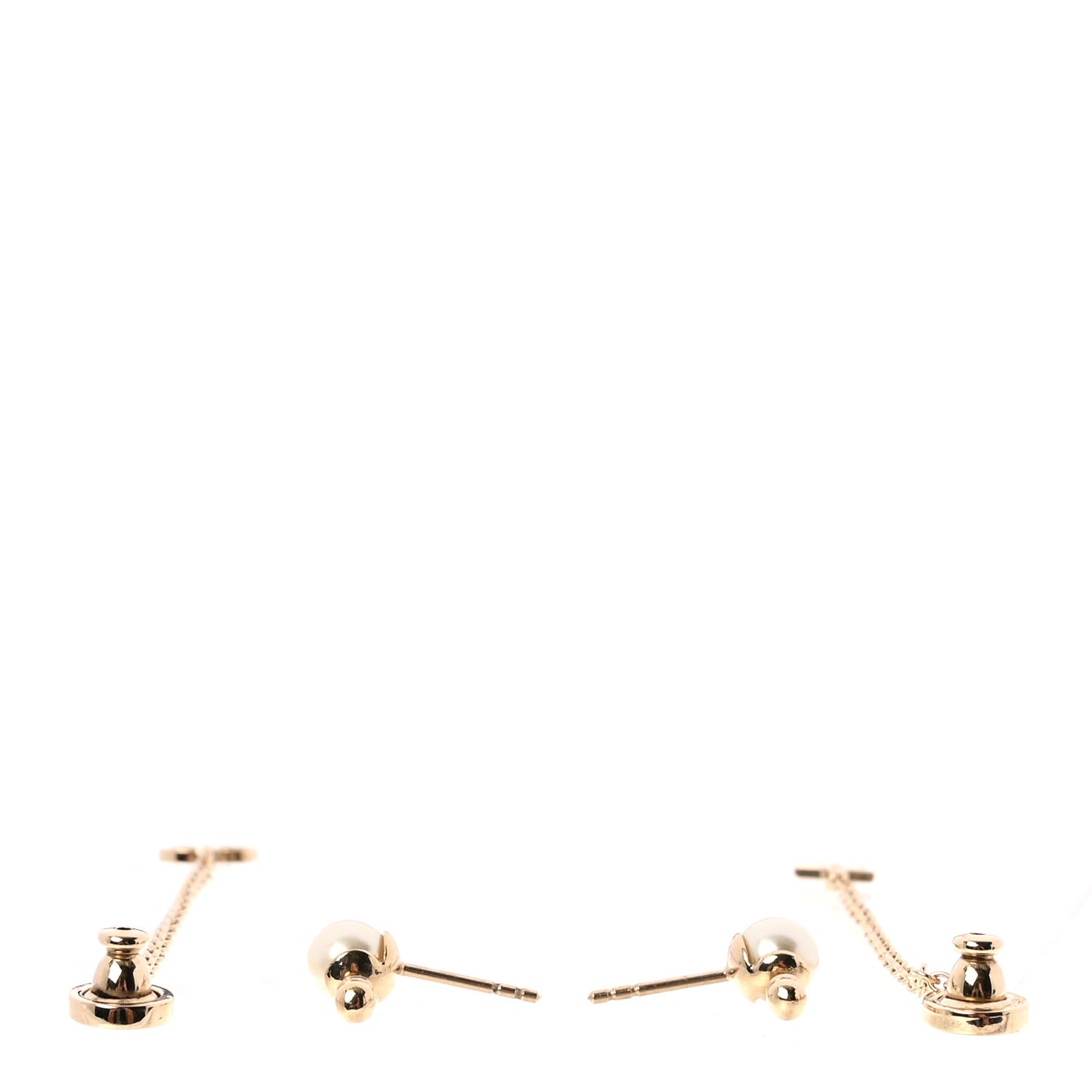 Pearl La Petite Tribale Dangle Chain Earrings Gold