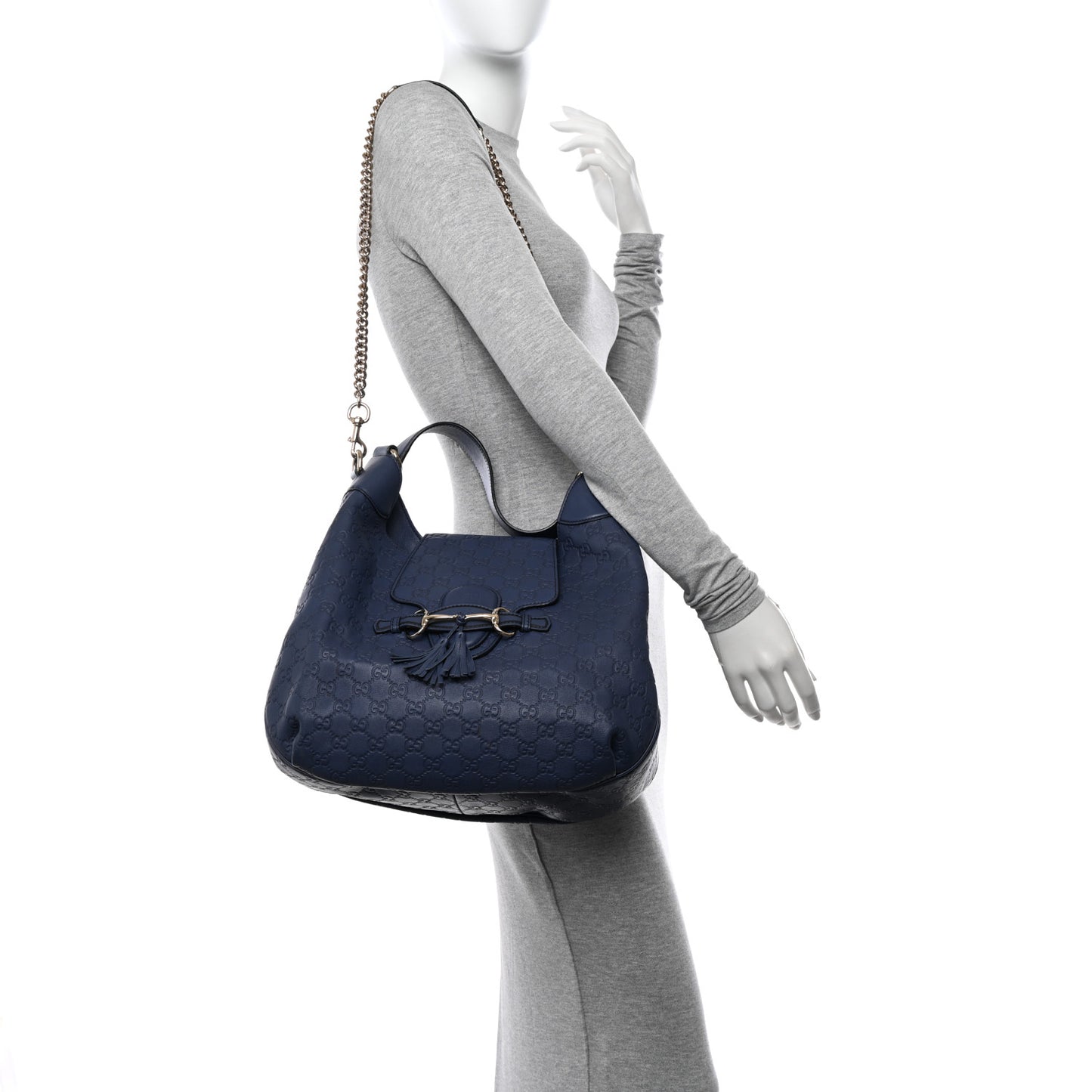 Guccissima Medium Emily Hobo Blue