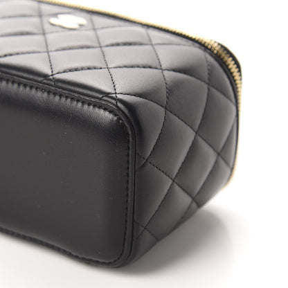 Chanel Lambskin Quilted Small Vanity Case With Chain Black 7 of 11