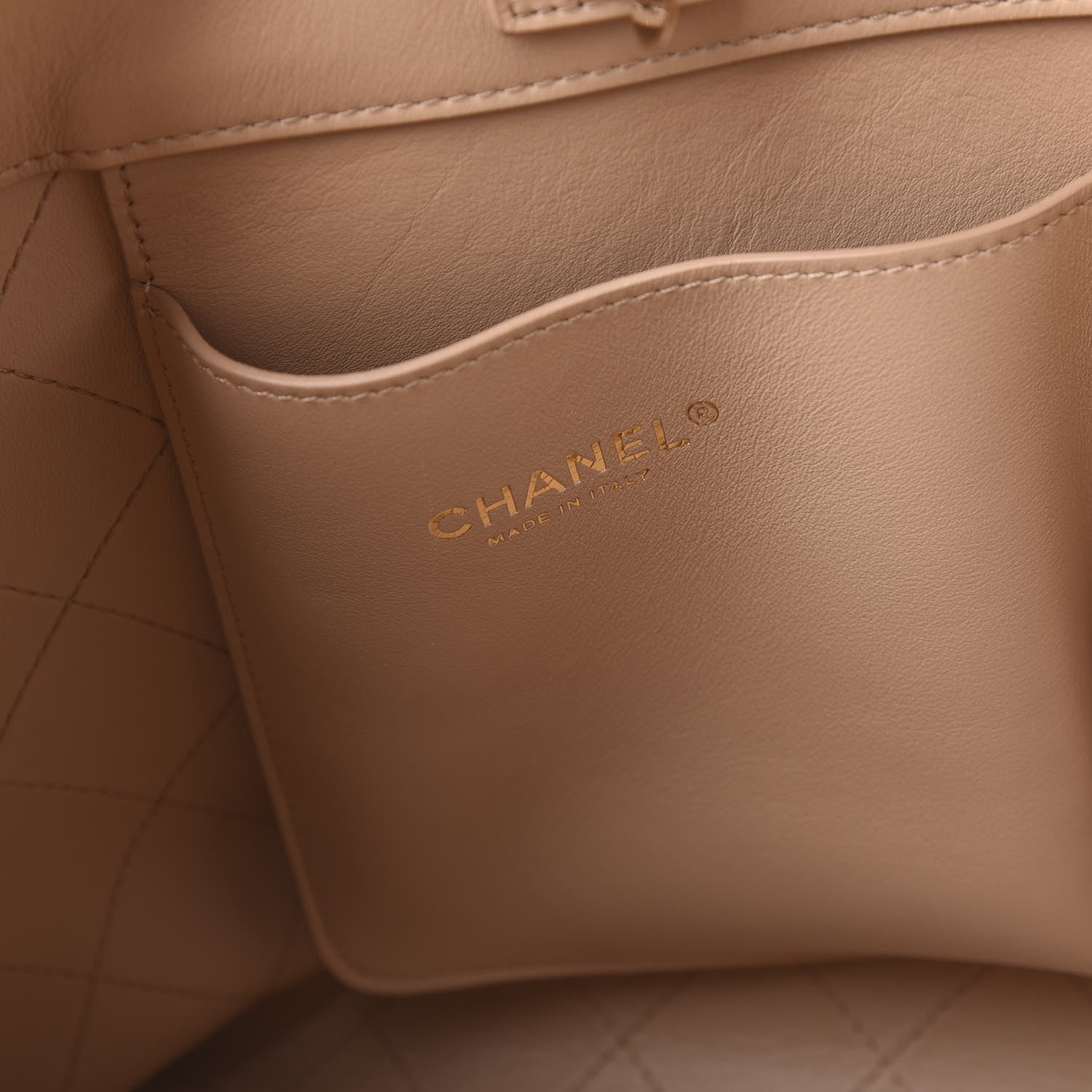 Chanel Calfskin Large Serial Shopper Tote Beige 9 of 11