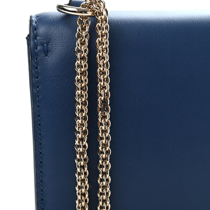 Valentino Garavani Vitello Medium Glam Lock Rockstud Flap Indigo 9 of 12