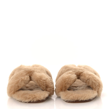 Hermes Woolskin Oran Sandals 39 Naturel 3 of 10