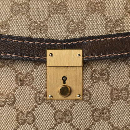 Gucci Monogram Flap Clutch Brown 7 of 7