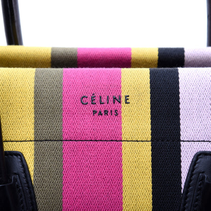 Celine Canvas Striped Medium Phantom Luggage Multicolor 8 of 11