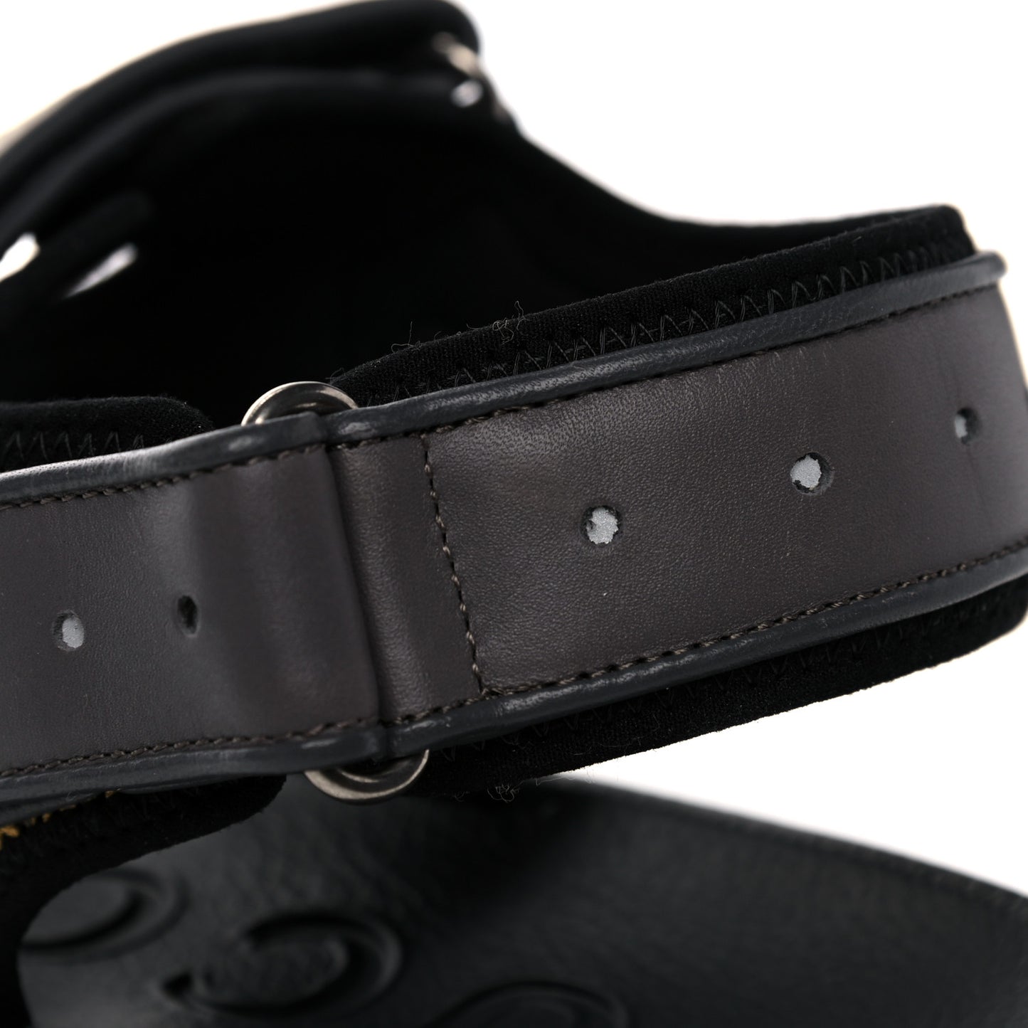 X SEGA Nappa Mesh Mens Aguru Sandals 9 Loess Black