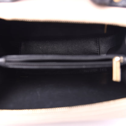Chanel Caviar Quilted Medium CC Filigree Vanity Case Beige Black 5 of 10