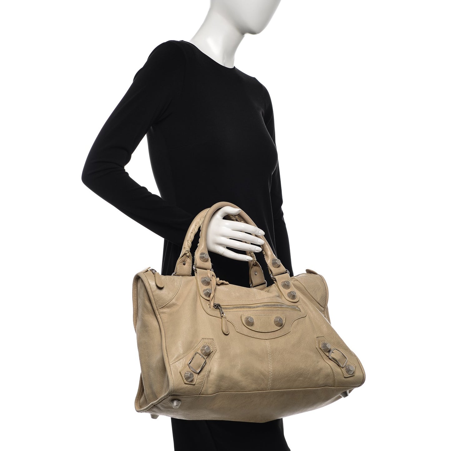 Agneau Giant 21 Silver Hardware Work Sahara