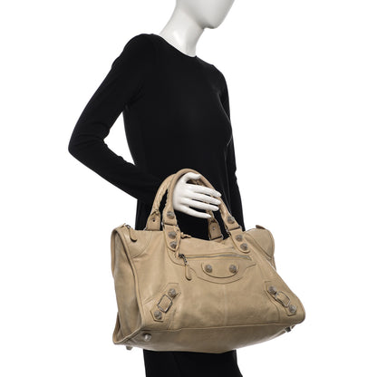 Balenciaga Agneau Giant 21 Silver Hardware Work Sahara 2 of 10