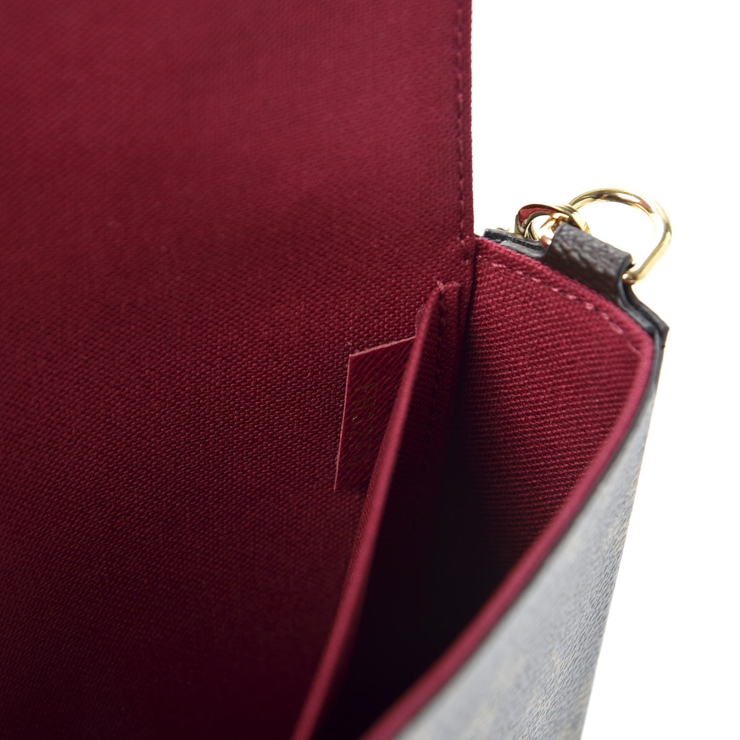 Louis Vuitton Monogram Pochette Felicie Chain Wallet Fuchsia 9 of 10