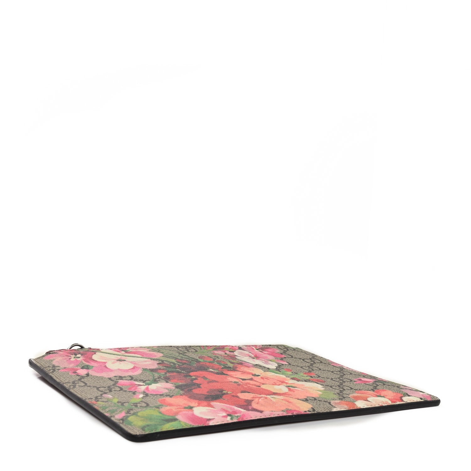 Gucci GG Supreme Monogram Blooms Small Zip Pouch Beige Multicolor Dry Rose 4 of 7
