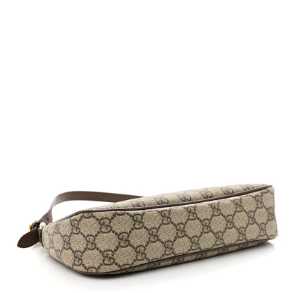 Gucci GG Supreme Monogram Textured Dollar Calfskin Small Ophidia Hobo Beige Ebony New Acero 4 of 12