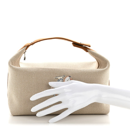 Hermes Canvas Large Bride-A-Brac Cabriole Case Biscuit 2 of 7