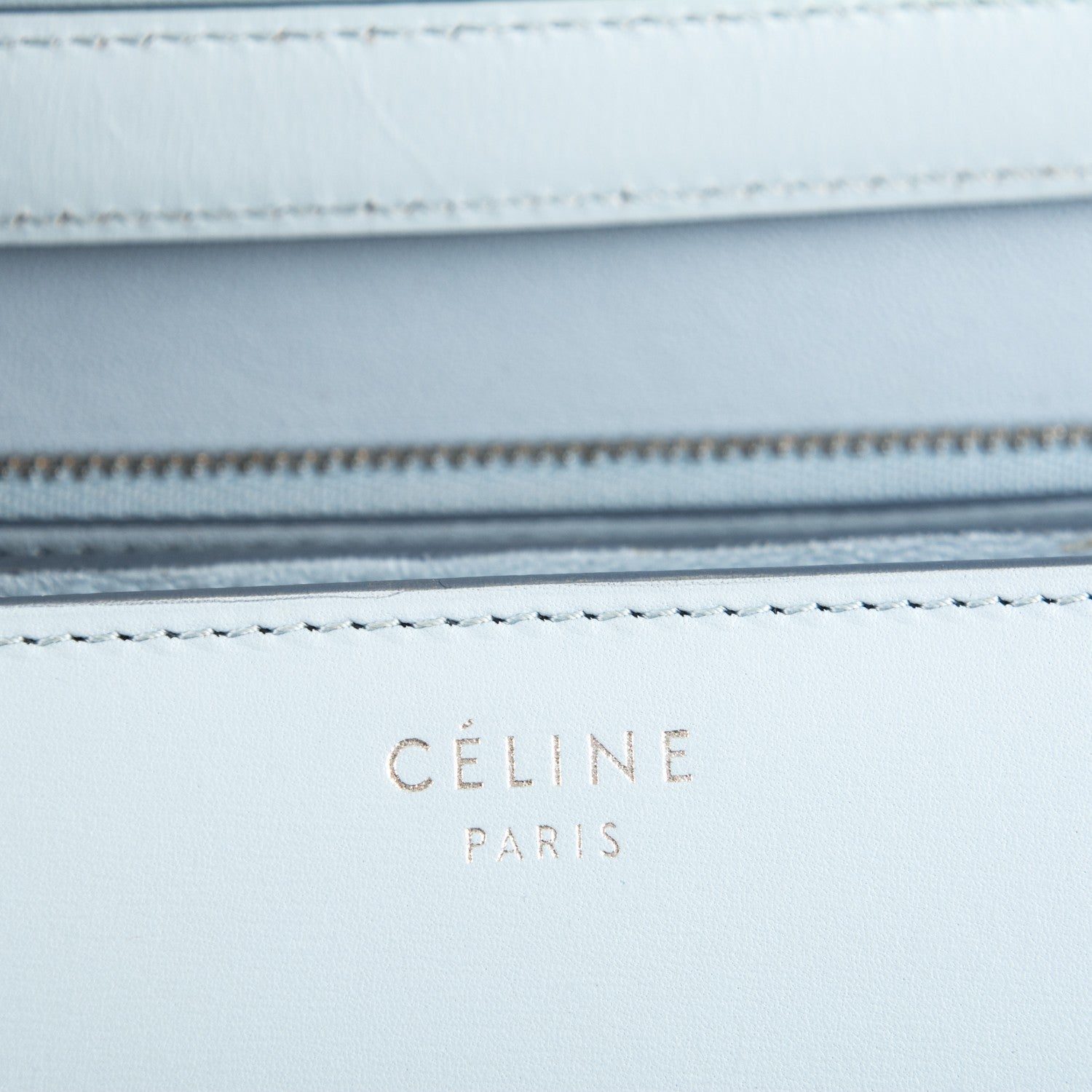 Celine Box Calfskin Medium Classic Box Flap Bag Pale Blue 7 of 7