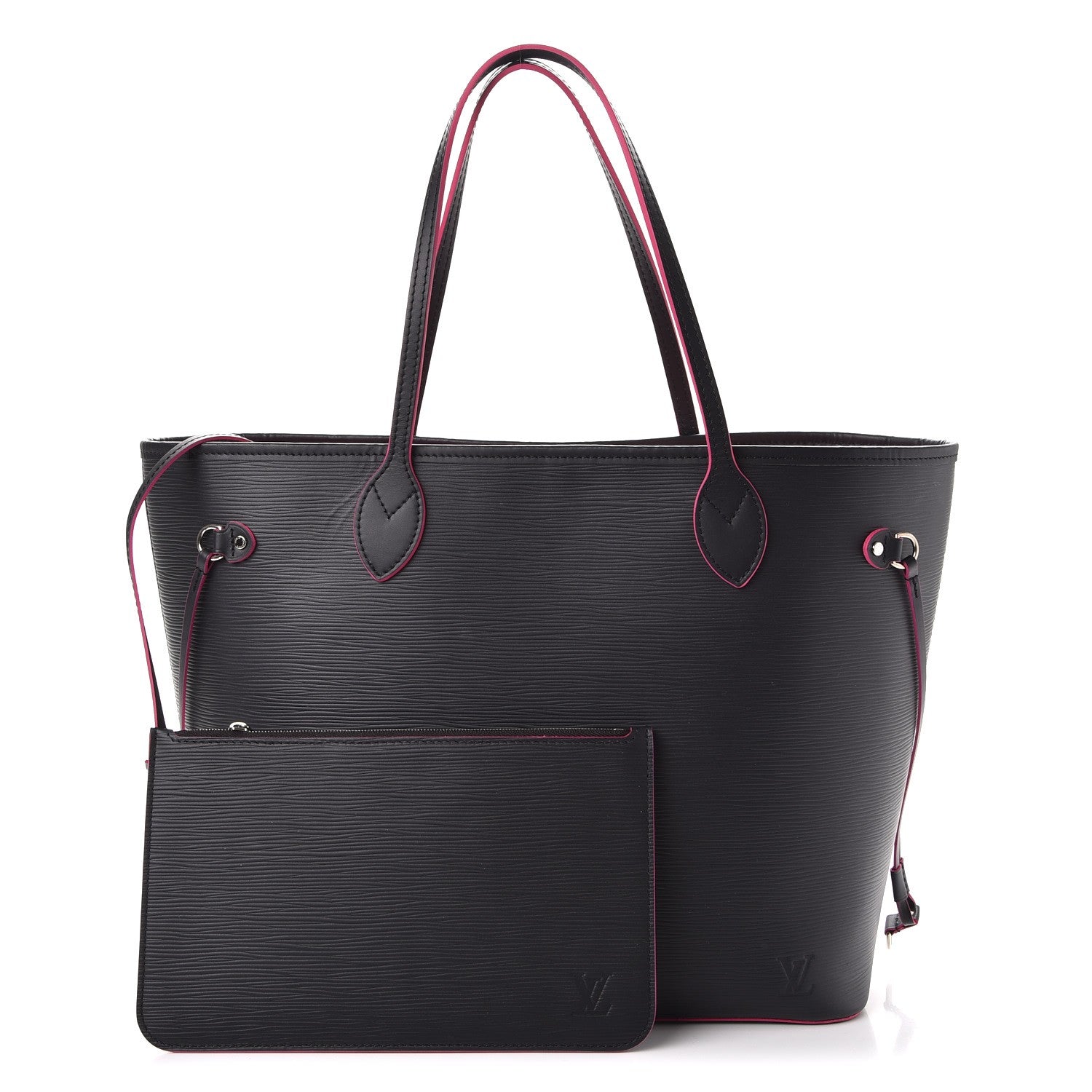 Louis Vuitton Epi Neverfull MM Black Hot Pink 1 of 12
