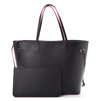 Louis Vuitton Epi Neverfull MM Black Hot Pink 1 of 12