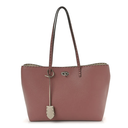 Fendi Cuoio Romano Selleria Bi-Color Carla Shopping Tote English Rose Camelia 1 of 9