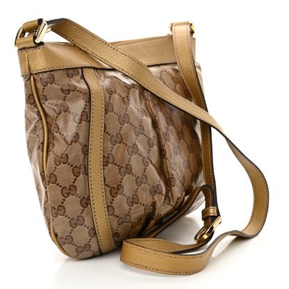 Gucci Crystal Monogram Small D Gold Ring Messenger Gold 3 of 13