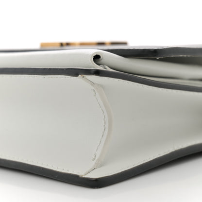 Saint Laurent New Aspen Calfskin Bi-Color Monogram Sunset Chain Wallet Black Dirty White 10 of 14