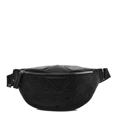 MCM Calfskin Ottomar Monogram Fursten Belt Bag Black 1 of 8
