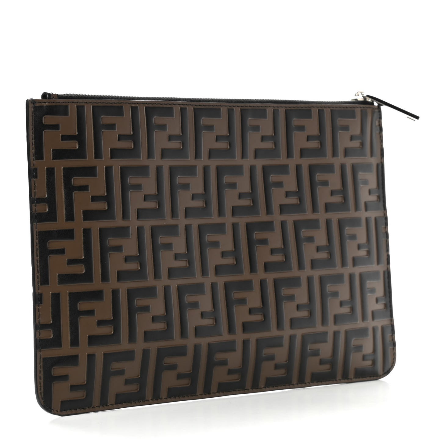 Vitello FF 1974 Embossed Pouch Maya Black