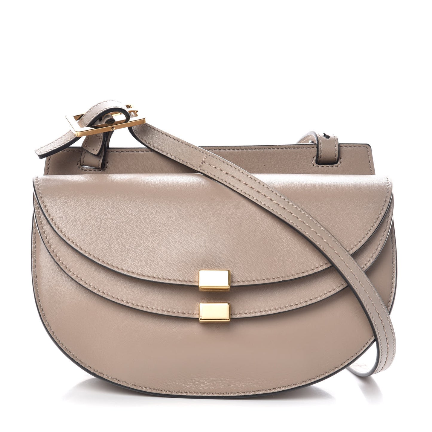 Calfskin Mini Georgia Crossbody Bag Motty Grey