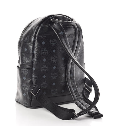 MCM Visetos Studded Small Stark Backpack Black 3 of 9