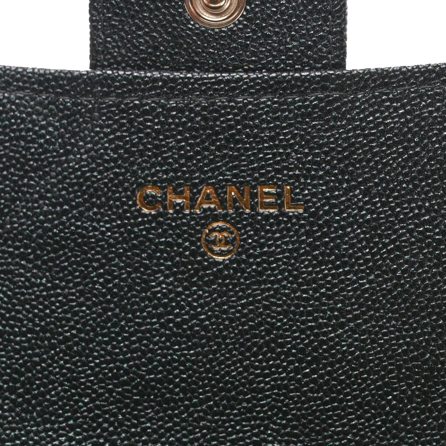 Chanel Iridescent Caviar Quilted Medium Flap Wallet Black 6 of 9