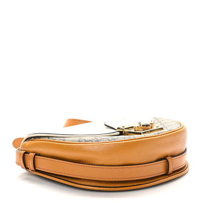 Gucci GG Supreme Monogram Calfskin Small Padlock Messenger Shoulder Bag Beige Mystic White Sun Oil 4 of 10