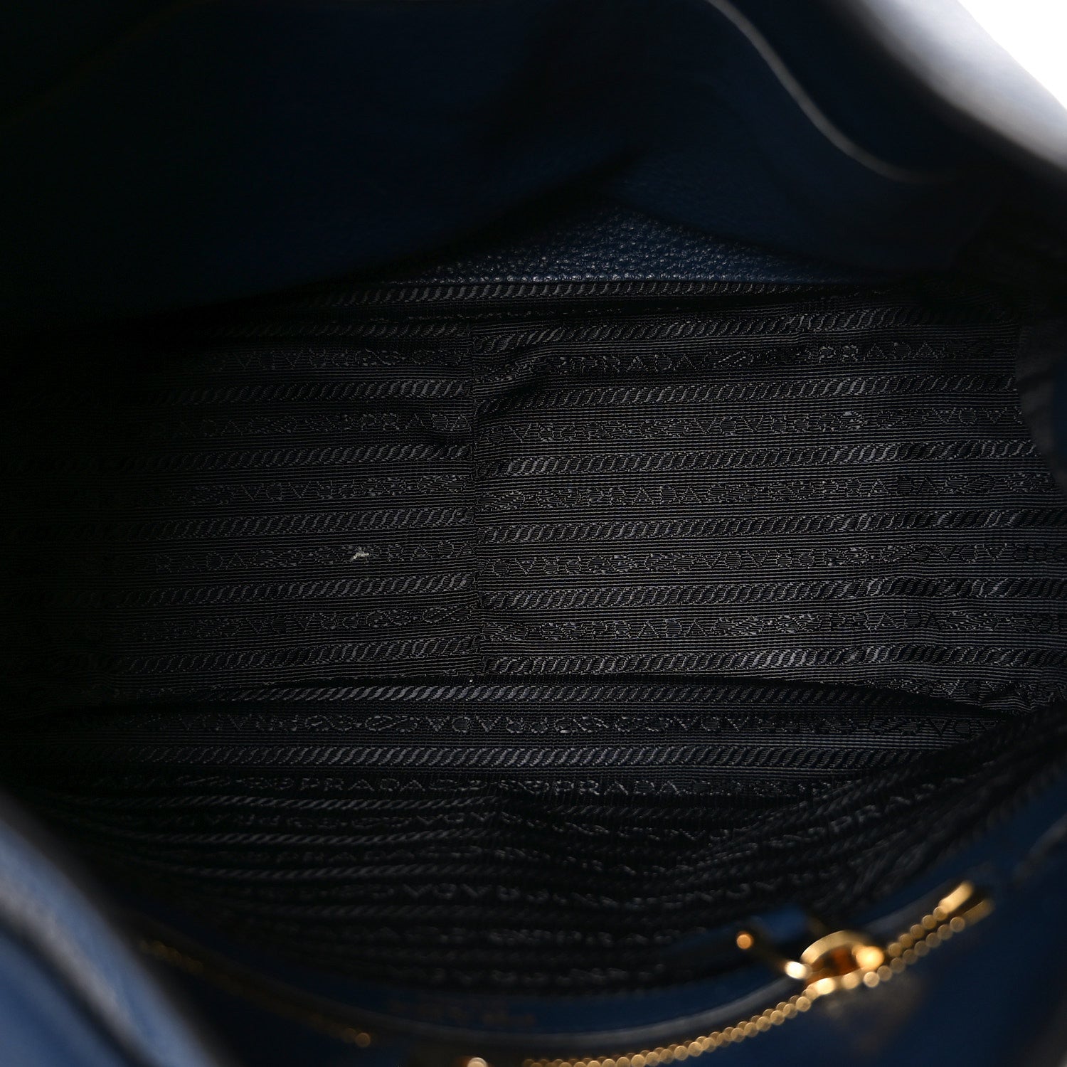Prada Vitello Daino Soft Shoulder Bag Blue 4 of 8