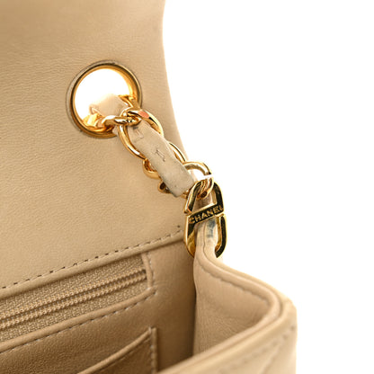 Chanel Lambskin Quilted Mini Square Flap Beige 13 of 15
