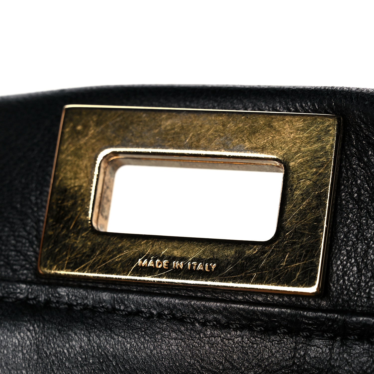Fendi Nappa Mini Peekaboo Iconic Satchel Black 7 of 13