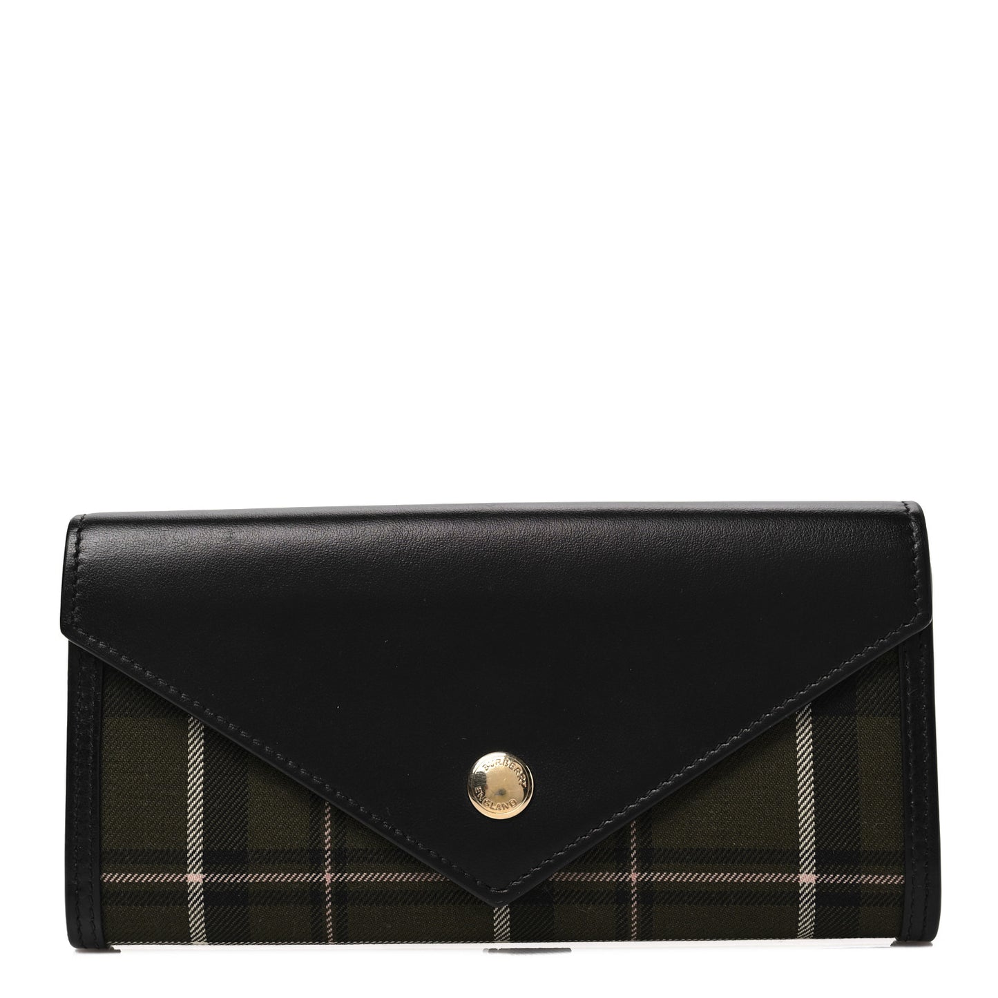 Grained Calfskin Tartan Halton Wallet Black