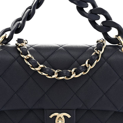 Chanel Caviar Quilted Large Funky Match Flap Navy 8 of 10