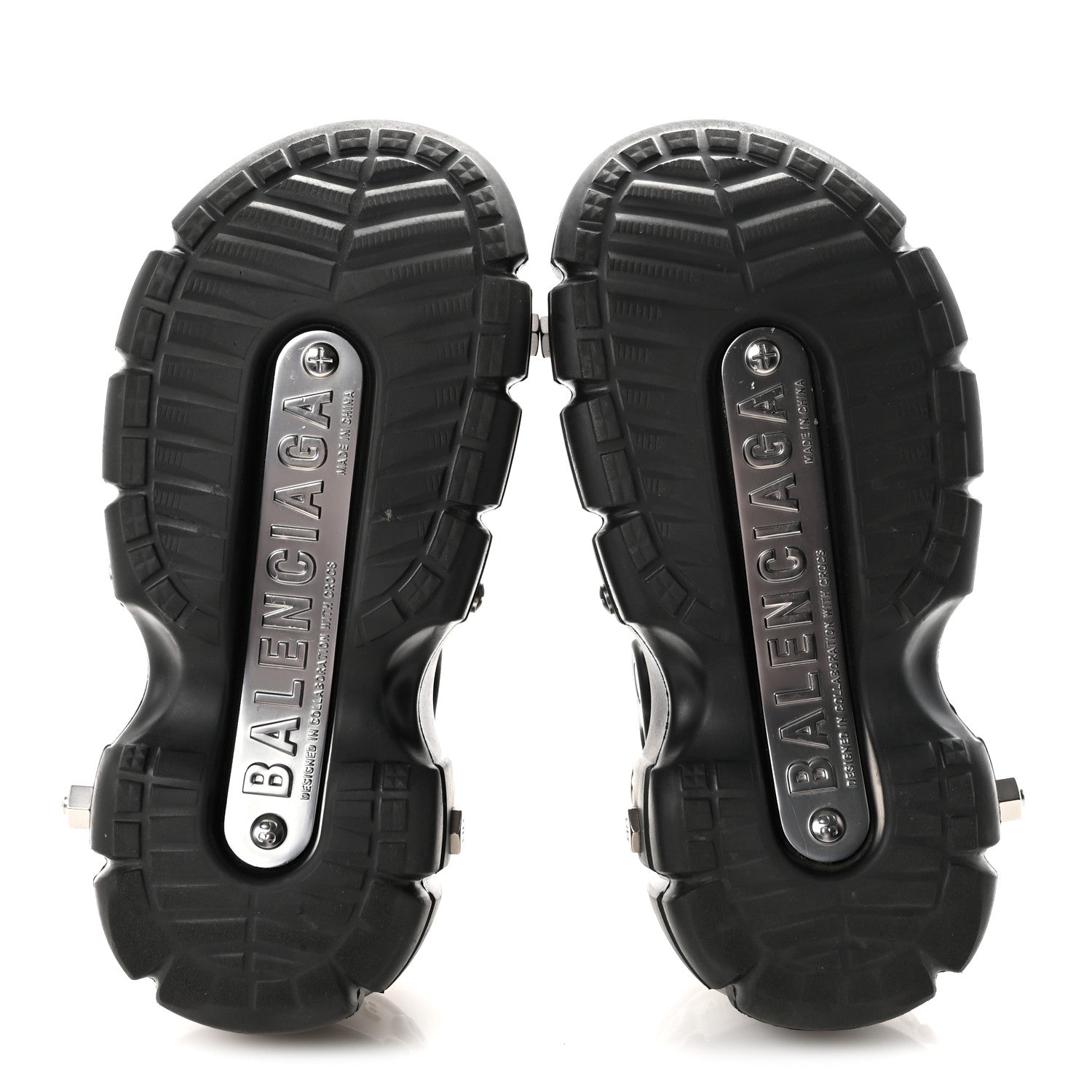Balenciaga X CROCS Rubber Hardcroc Platform Sandals 39 Black 6 of 8
